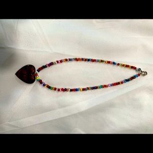 Beaded heart necklace